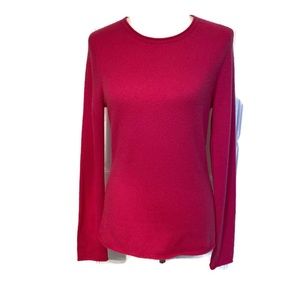 CASHMERE CACHE BARBIE CORE SWEATER SCOOP NECK PINK CASHMERE LONG SLEEVE Size L
